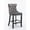 Gray, variant on Velvet Counter Height Upholstered Barstools, Bar Stools Seat Height 27", Counter Height Armless Bar Chairs Button Tufted with Solid Wood Legs for Kitchen Island Bar Area (Set of 2)