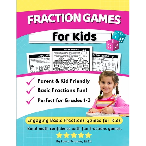 3rd Grade Fractions Fractions Games for Kids, (Paperback)