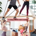 thumbnail image 4 of Travlog Adjustable Resistance Bands with Handles, Gray 6-Piece, 4 of 5