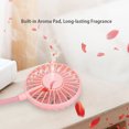 thumbnail image 3 of Ventilador de cuello portátil GS-X8 con aromaterapia - 3 velocidades, luz LED de 7 colores, batería recargable, ideal para deportes, oficina y bebés. ¡Enfría tu verano con estilo!, 3 of 7