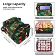 thumbnail image 3 of Christmas Large Capacity Double Layered Insulated Lunch Bag, 2 Compartment Refrigerated Meal Bag for Hand Carry, 7.1x11.4x16.1 Inches, 3 of 6
