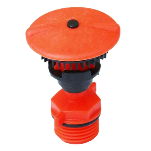 Aspersor de riego de jardín, rotación automática de 360 degree, boquilla de riego profesional, aspersor giratorio oscilante para granja de césped Naranja shamjiam Aspersor de césped