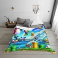 thumbnail image 3 of Lsque Mario Print Flannel Throw Blanket, Ultra-soft Blanket for Bed, Couch, Car, Hypoallergenic Anti-pilling blanket-40"x30", 3 of 8