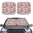 thumbnail image 2 of Haiem Rocket Pattern Car Windshield Sun Shade (2 Pieces) Foldable Windshield Sun Shade Car Accessories for Truck SUV Pickup-Large, 2 of 7