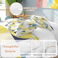 thumbnail image 2 of 3 Piece Yellow Geometric Duvet Cover Set Queen Size,Microfiber Comforter/Quilt Cover with Corner Ties and 2 Pillowcases,Middle Century Modern Abstract Art All Season Soft Bedding with Zipper Closure, 2 of 8