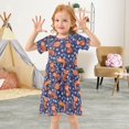 thumbnail image 3 of FORMRS Girls Short Sleeve Dress Summer Casual Round Neck A-line Beach Sundress, Sizes 2T-8T, Red Panda Pattern, 3 of 8