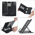 thumbnail image 4 of Folding Adjustable Metal Reading Stand Book Shelf Book Stand for Ipad, Tablet, Recipes, Desk, 4 of 7