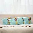 thumbnail image 7 of Ambesonne Retro Throw Pillow Cover 4 Pack, Mother, 18", Turquoise Marigold, 7 of 7
