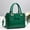 Green, variant on Women's PU Leather Solid Print Tote Purse Satchel, Red