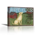 thumbnail image 1 of Wipe Your Paws - Contemporary Fine Art Giclee on Canvas Gallery Wrap - wall décor - Art painting - 36 x 28 Inch - Ready to Hang, 1 of 2