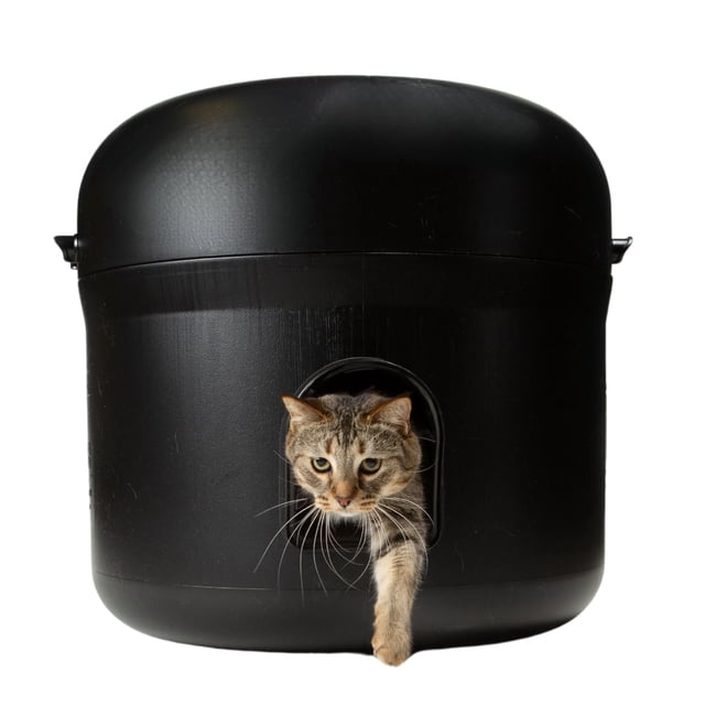 The Kitty Tube Maison pour Chat d'Extérieur Isolée – Option Stérile avec Paille