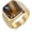Gold with Tiger Eye, variant on Cushion Cut Ring for Men Women, Stainless Steel Gemstone Wedding Ring Tiger Eye Ring, Size 7-13