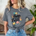 thumbnail image 2 of VBTAPA Easter Shirt for Women Bunny Shirts Cute Rabbit Graphic Tee Christian T-Shirt Easter Eggs Graphic Casual Tee Tops Flash Sales Gray XXXL, 2 of 6