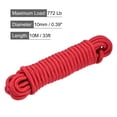 thumbnail image 2 of Polypropylene Rope Braid Cord 10M/33ft 3/8" Red for Indoor Outdoor Camping Clothes Line, 2 of 5