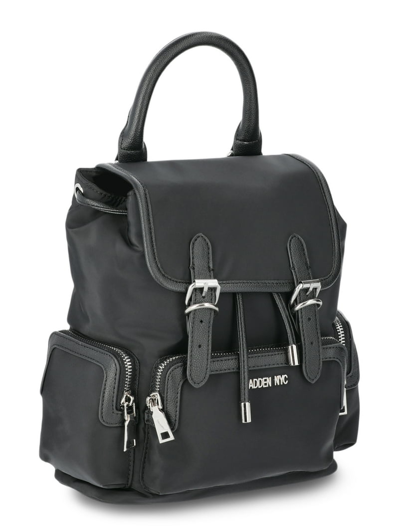 Madden NYC Women's Buckle Flap Backpack Black - Walmart.com