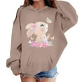 thumbnail image 2 of Rhuody Cute Girl Sweatshirts Bunny Print Pullover Sweatshirt Long Sleeve Crewneck Outerwear Warm Jacket For Autumn Winter Comfortable Outfits Khaki 8-9 Years, 2 of 4