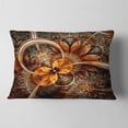 thumbnail image 2 of Designart Dark Orange Fractal Flower - Abstract Throw Pillow - 12x20, 2 of 5