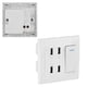 thumbnail image 1 of 4 Puertos Interruptor De Control 5V 2.1A/1A 4100mA USB Montado En La Pared Toma De Corriente Cargador Outlet220 ~ 250V, 1 of 7