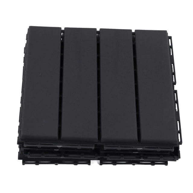 Baldosa de plástico para suelos de exteriores,30 piezas de plástico entrelazado para suelos de patio al aire libre, baldosas de plástico para terrazas, rendimiento sólido