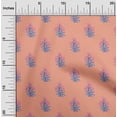 thumbnail image 1 of oneOone Silk Tabby Peach Fabric Stripe & Floral Block Craft Projects Decor Fabric Printed By The Yard 42 Inch Wide, 1 of 4