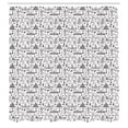 thumbnail image 2 of Ambesonne Europe Shower Curtain, Europe Famous Places Drawing, 69"Wx70"L, Black White, 2 of 4