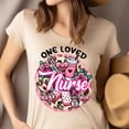 thumbnail image 4 of One Loved Nurse Graphic T-Shirt for Women Men | Cute Pink Medical Tee, Black, Size 2XL, 4 of 6