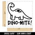 thumbnail image 2 of Dino-mite Dynamite Dinosaur Teacher School Recognition Self-Inking Rubber Stamp Ink Stamper - Green Ink - Small 1 Inch, 2 of 7