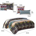 thumbnail image 5 of 4 Piece Twin Size Quilt Set with Nature Inspired Print, Multicolor- Saltoro Sherpi, 5 of 5