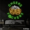 thumbnail image 3 of Craftnamesign Cheers Neon Sign, St. Patrick Day LED Signs, Beer Club Decor, 3 of 4