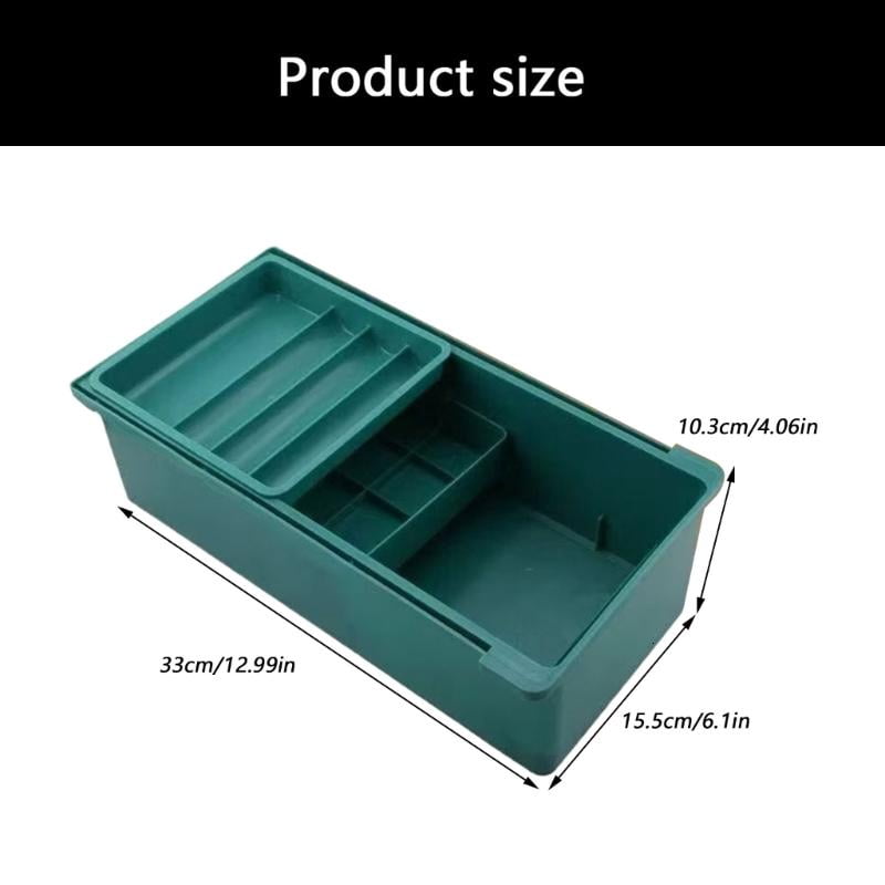 ANXPTIME Portable Triple Compartment Craft and Sewing Tool Box Drawer Organiser Case