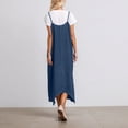 thumbnail image 6 of Ticikt Denim Jumpsuit Romper with Two Way Wear Style Loose Fit Ankle Length Overalls Casual Fashion Jumpsuit Pants,Color:Blue,Size:S, 6 of 8