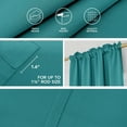 thumbnail image 3 of Deconovo Blackout Curtains Rod Pocket Thermal Insulated Solid Window Curtain for Apartment 52 x 108 inch Turquoise 2 Panels, 3 of 8
