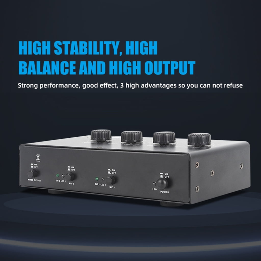Double Channel Microphone Preamp for Dynamic and Condenser Mics with 50dB