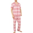 thumbnail image 3 of Qiylii Christmas Family Matching Pajamas Set, Deer Snowflake Print Tops+Trousers, 3 of 9