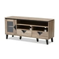 thumbnail image 2 of Baxton Studio Cardiff Modern and Contemporary Light Brown Wood 55-Inch TV Stand, 2 of 7