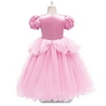 thumbnail image 6 of Miluxas Girls Princess Costume Fancy Dress Pageant Party Birthday Wedding Evening Ball Gown Pink 11-12 Years, 6 of 7