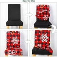 thumbnail image 4 of Christmas Chair Covers Set of 6, Red and Black Buffalo Plaid Chair Slipcovers Stretch Removable Washable Xmas Seat Protector for Christmas Holiday Kitchen Dining Room Bedroom Decors, 4 of 6