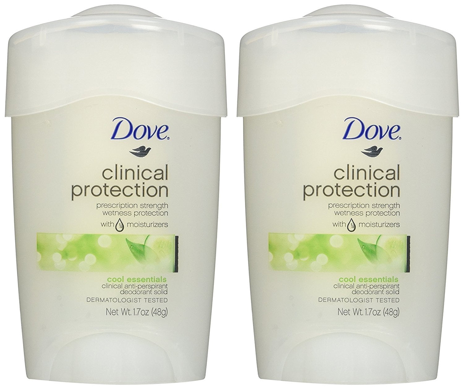 2 Pack Dove Clinical Protection Anti-Perspirant Deodorant Cool Essentials 1.70oz