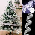 thumbnail image 1 of Christmas Ribbon Fairy Lights, Christmas Tree Light Up Ribbon, Ribbon Lights for Christmas Tree, Indoor Ribbon String Lights for Xmas Tree Decor (Gold-Warm,10M),white,10M-USB, 1 of 8