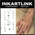 thumbnail image 1 of WWS-Tattoo Tech, 2 Sheets Extra Large Semi Permanent Tattoo, Adult Art Design Temporary Tattoos, Lasts 1-2 Weeks, Waterproof, Realistic Look, No Adhesive, No Reflection (Sun and Star), 1 of 4