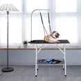 thumbnail image 3 of Yaheetech 36" Dog Grooming Table with Adjustable Arm, Tool Shelf & 2 Safety Loops, Black, 3 of 7