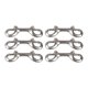 thumbnail image 1 of 6 Pcs Stainless Steel Bolt Snap Hooks 3.55inch Metal Chain Clips Silver, 1 of 4