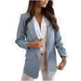thumbnail image 2 of YUNAFFT Women's Tops, Jackets& Coat Clearance, Womens Ladies Solid Turn Down Collar Jacket Long Sleeve Coat Outerwear Blazer, 2 of 9