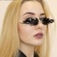 thumbnail image 4 of Gafas de sol de llama sin montura para mujeres y hombres Protección de moda Gafas de sol pequeñas Ormromra 221660-1, 4 of 8
