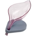 thumbnail image 2 of LKZQHMC Self Draining Soap Holder, Leaf-Shaped Bar Soap Dish with Stand, Bar Saver Suitable for Bathroom, Tub, Kitchen Sink, Removable,Easy to Clean & Keep Dry, Purple, 2 of 8