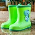 thumbnail image 2 of NOKIO Rain Boot𝗌 For Kids, Toddler Kids Rain Childrens Rubber Shoes With Easy On Handles Lightweight In Cartoo𝗇 Patterns For Boys & Girls, 2 of 7