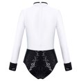 thumbnail image 2 of MSemis Girls Sequins Jazz Gymnastic Leotard Long Sleeve Ruffle Bodysuit, 2 of 5