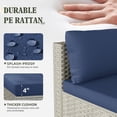 thumbnail image 4 of MRUAKA Outdoor Patio Furniture Set, 9-Piece Modular Sectional Sofa,PE Wicker Outdoor Conversation Set for Patio, Garden, Backyard,Navy, 4 of 7