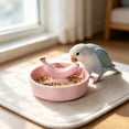 thumbnail image 4 of Yhmxh Ceramic Bird Feeding Bowl, Cute Bird Food Dish, Splatter Proof Parrot Cockatiel Feeder Dish, Heavy Base Ceramic Bird Feed Bowl for Small Medium Parrots Pet Bird Cage Daily Feeding Supplies, 4 of 6