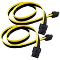 thumbnail image 1 of 8 Pin PCIe Extension Cable, 8 Pin to 8 (6+2) Pin Male 25 Inch PCI Extension Cable (2 Pack), 1 of 5